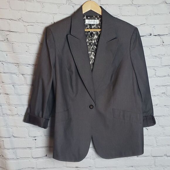 Vintage Tahari Gray Blazer - Picture 1 of 8